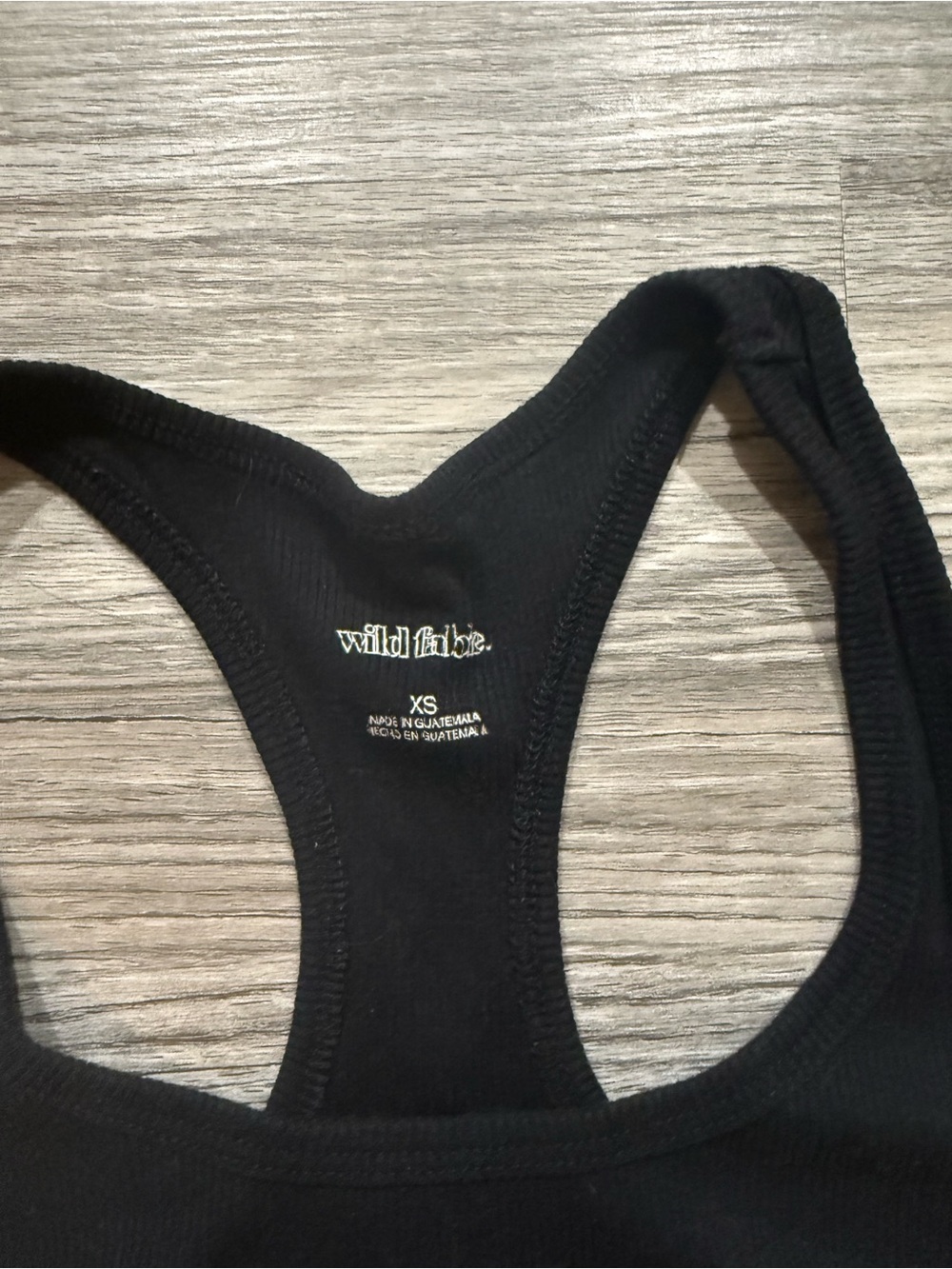 Black Ribbed Racerback Tank Top - Picture 3 of 5